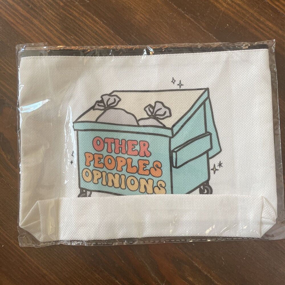 Cosmetic Bag Pencil Pouch Graphic Other People's Opinions Dumpster Garbage